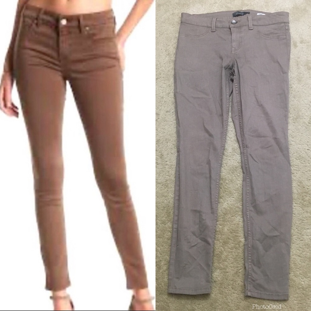 Level 99 Anthropologie Janice Ultra Skinny Jeans Tan Stretch Slim Sparkle 31
